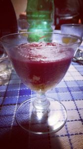 Dessert al succo di mirtilli